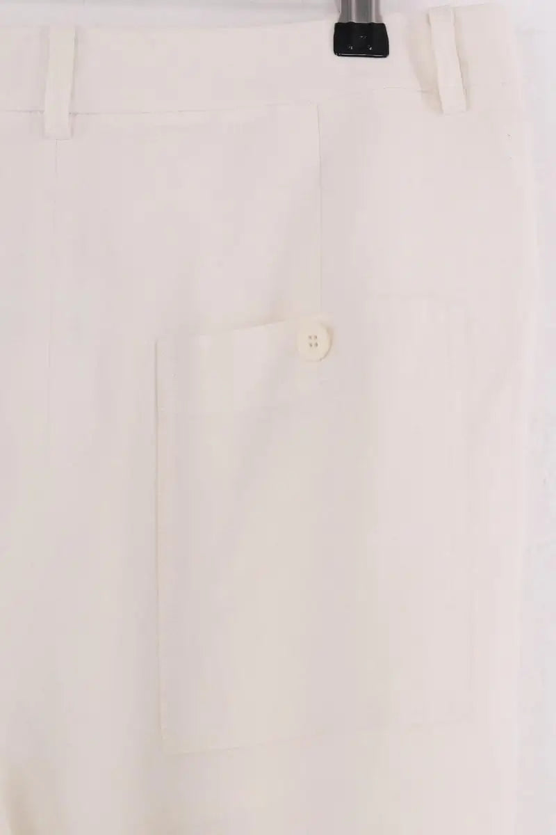 Pantalon large Icicle Blanc en Soie