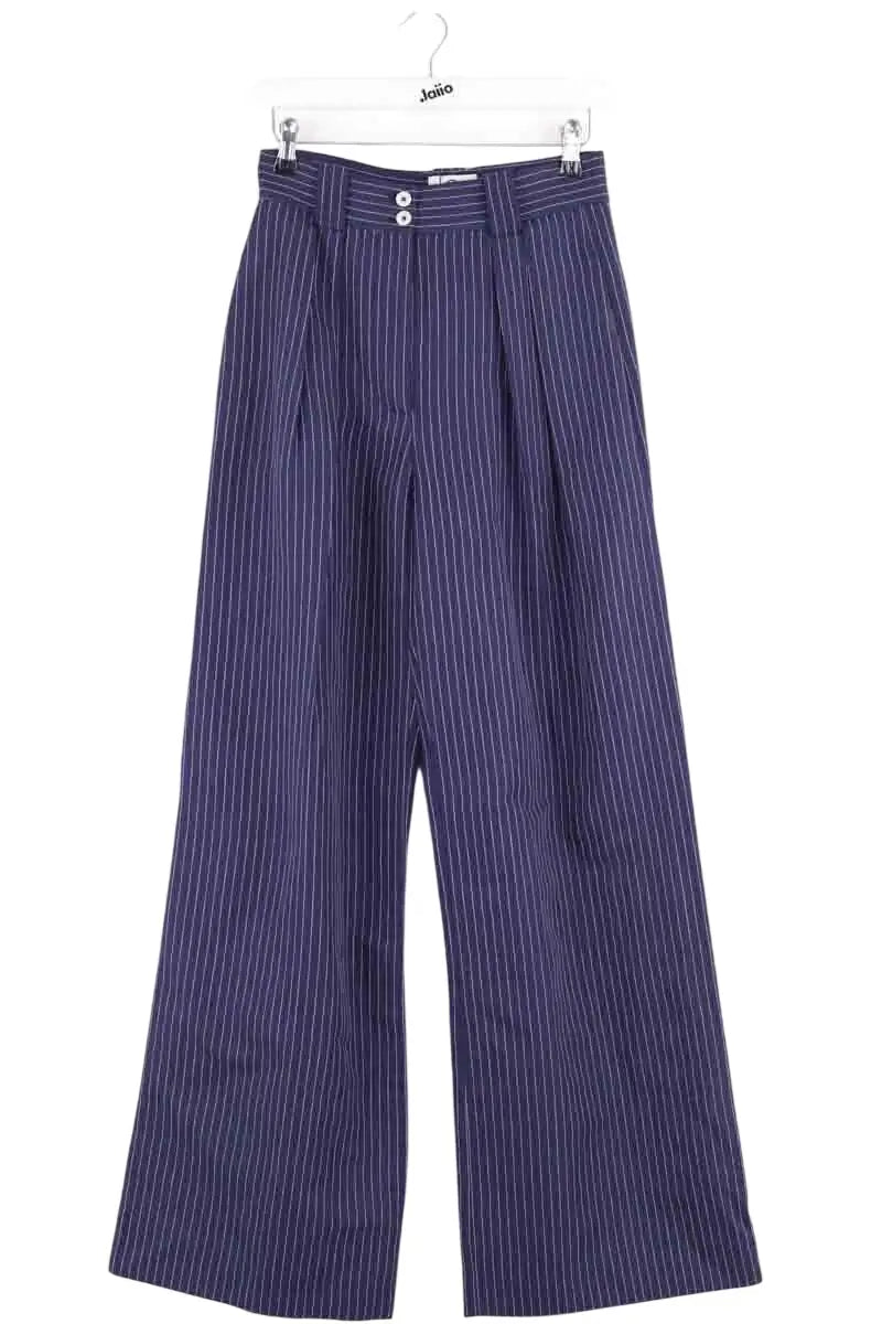 Pantalon large Ines de la Fressange Marlene Bleu en Lin, taille XS - Seconde Main