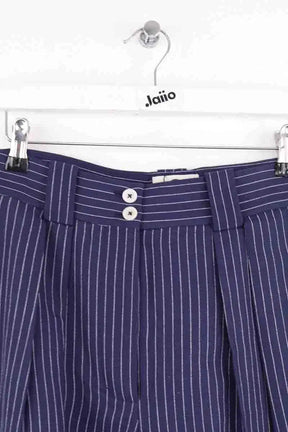 Pantalon large Ines de la Fressange Marlene Bleu en Lin
