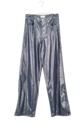 Pantalon large Isabel Marant Étoile Bleu en Coton, taille S - Seconde Main