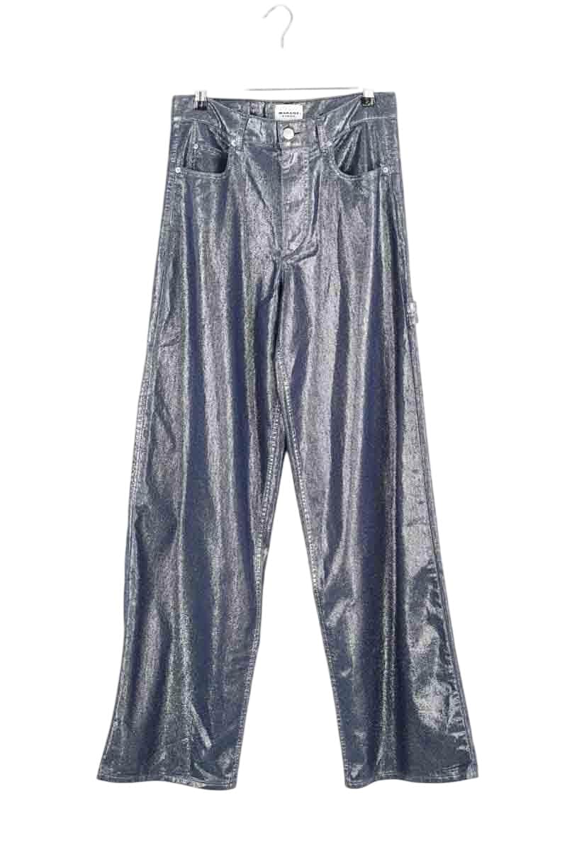 Pantalon large Isabel Marant Étoile Bleu en Coton, taille S - Seconde Main
