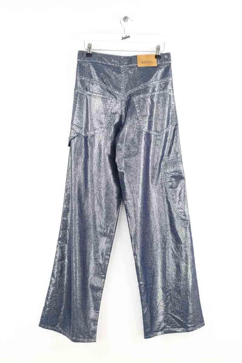 Pantalon large Isabel Marant Étoile Bleu en Coton
