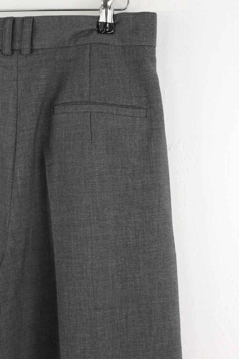 Pantalon large Jaquett Gris en Laine