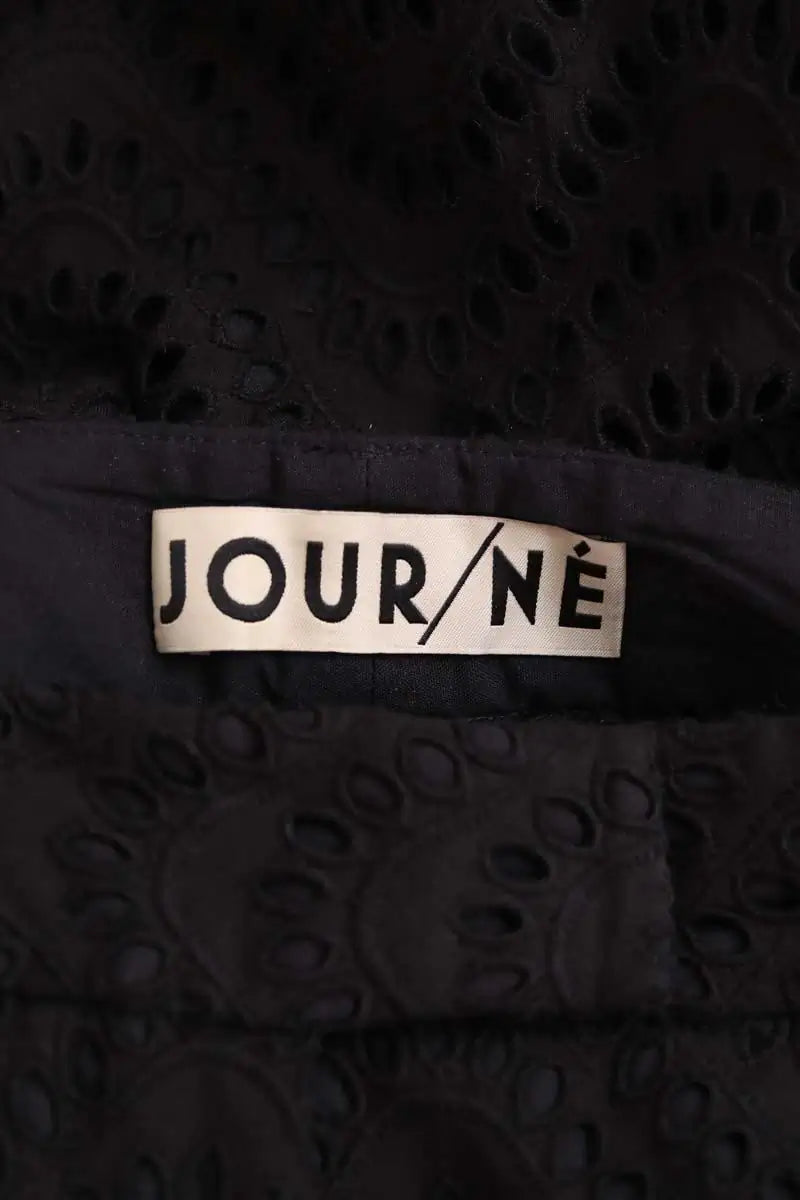 Pantalon large Jour/Né Noir en Coton