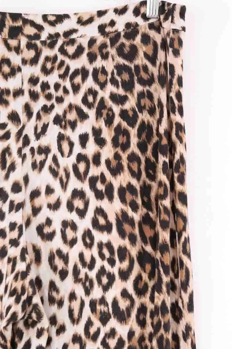 Pantalon large La Prestic Ouiston Beige en Viscose