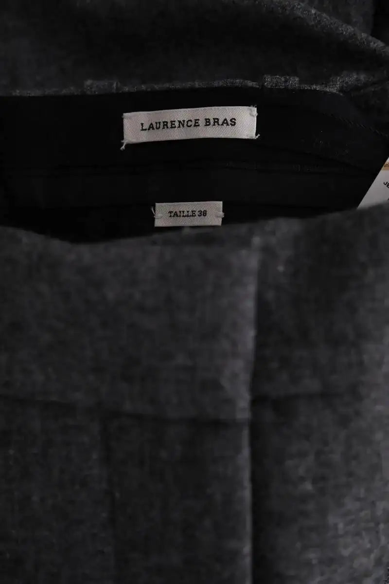 Pantalon large Laurence Bras Gris en Laine