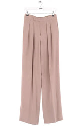 Pantalon large Loro Piana Marron en Soie, taille M - Seconde Main