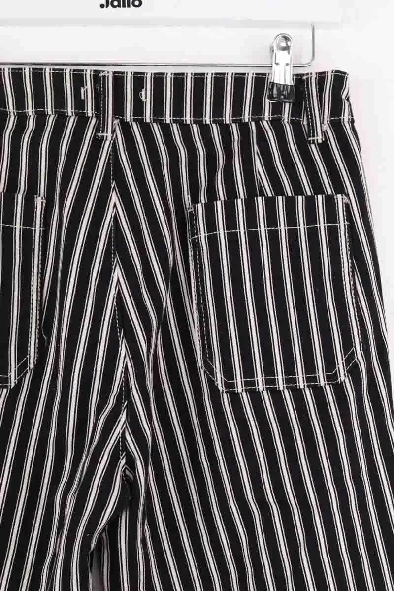 Pantalon large Maison Hotel Noir en Coton