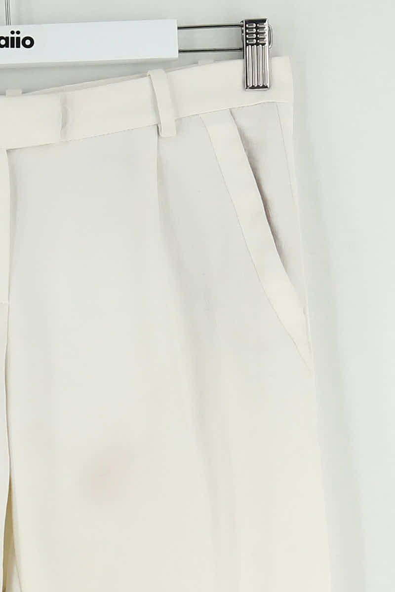 Pantalon large Maje Blanc en Polyester
