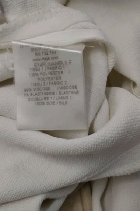 Pantalon large Maje Blanc en Polyester