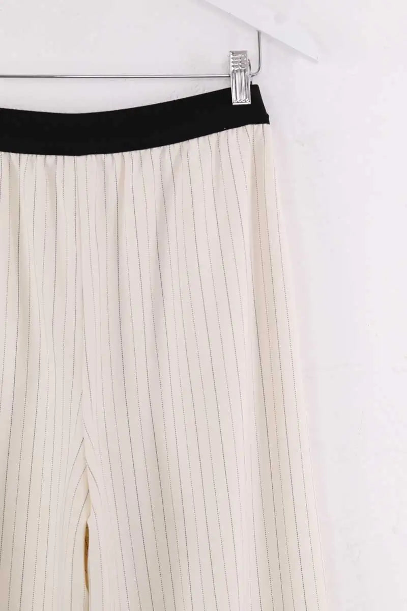 Pantalon large Maje Blanc en Synthétique
