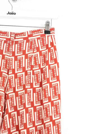 Pantalon large Make My Lemonade Rouge en Viscose