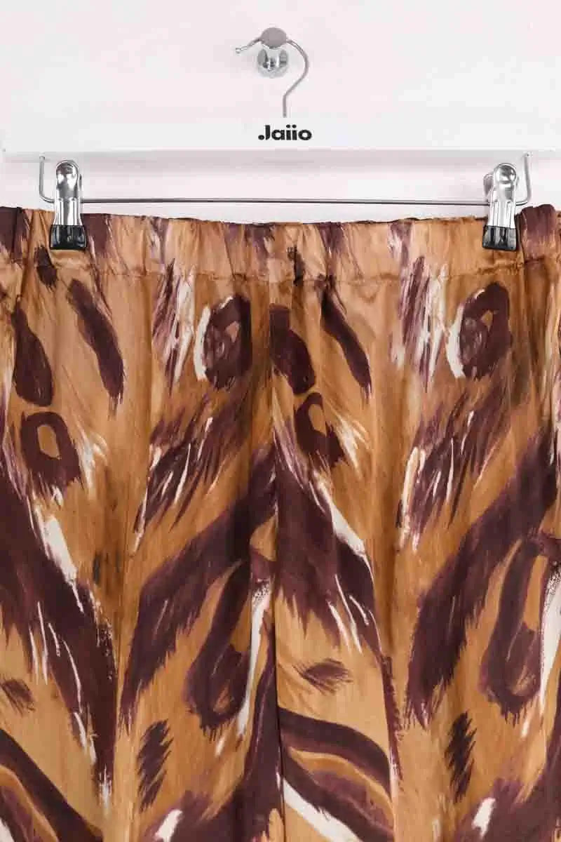 Pantalon large Marni Marron en Viscose