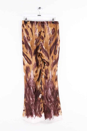 Pantalon large Marni Marron en Viscose
