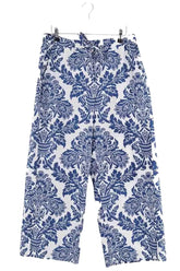 Pantalon large Max Mara Bleu en Coton, taille L - Seconde Main