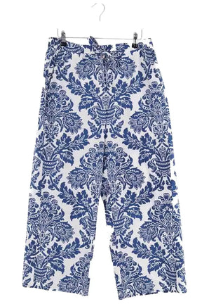 Pantalon large Max Mara Bleu en Coton, taille L - Seconde Main