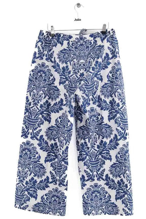 Pantalon large Max Mara Bleu en Coton
