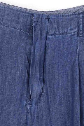 Pantalon large Max Mara Bleu en Coton