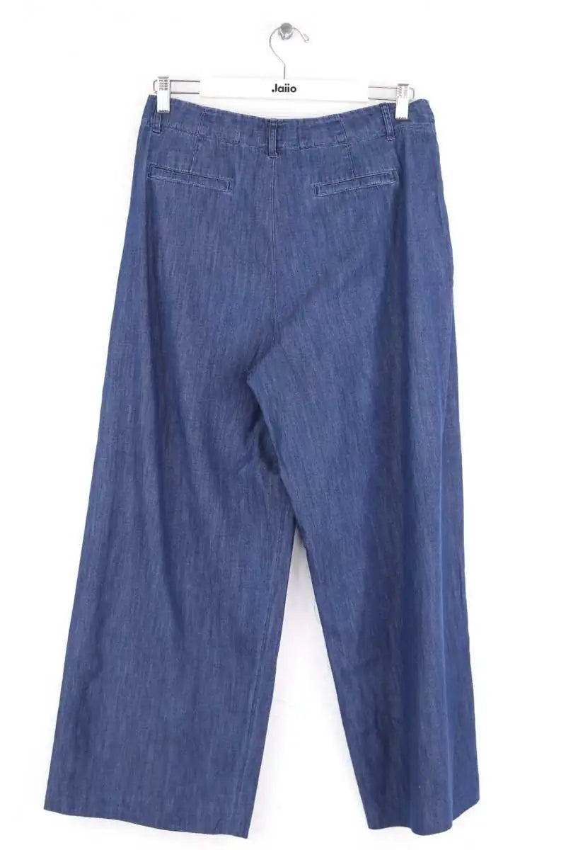 Pantalon large Max Mara Bleu en Coton