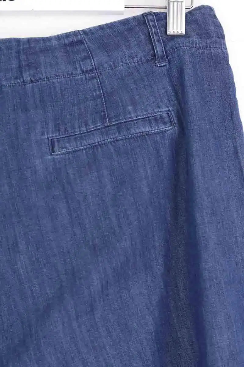 Pantalon large Max Mara Bleu en Coton