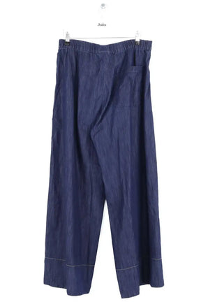 Pantalon large Max Mara Bleu en Coton