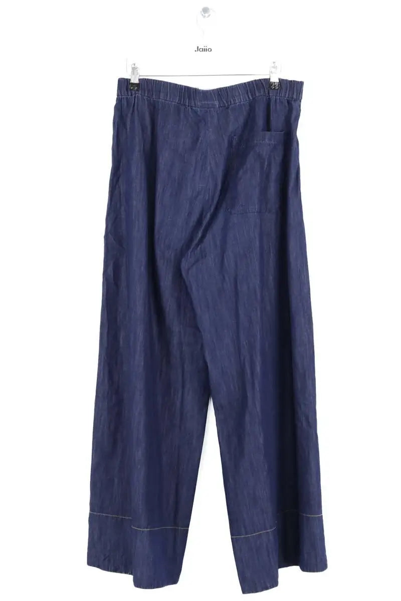 Pantalon large Max Mara Bleu en Coton