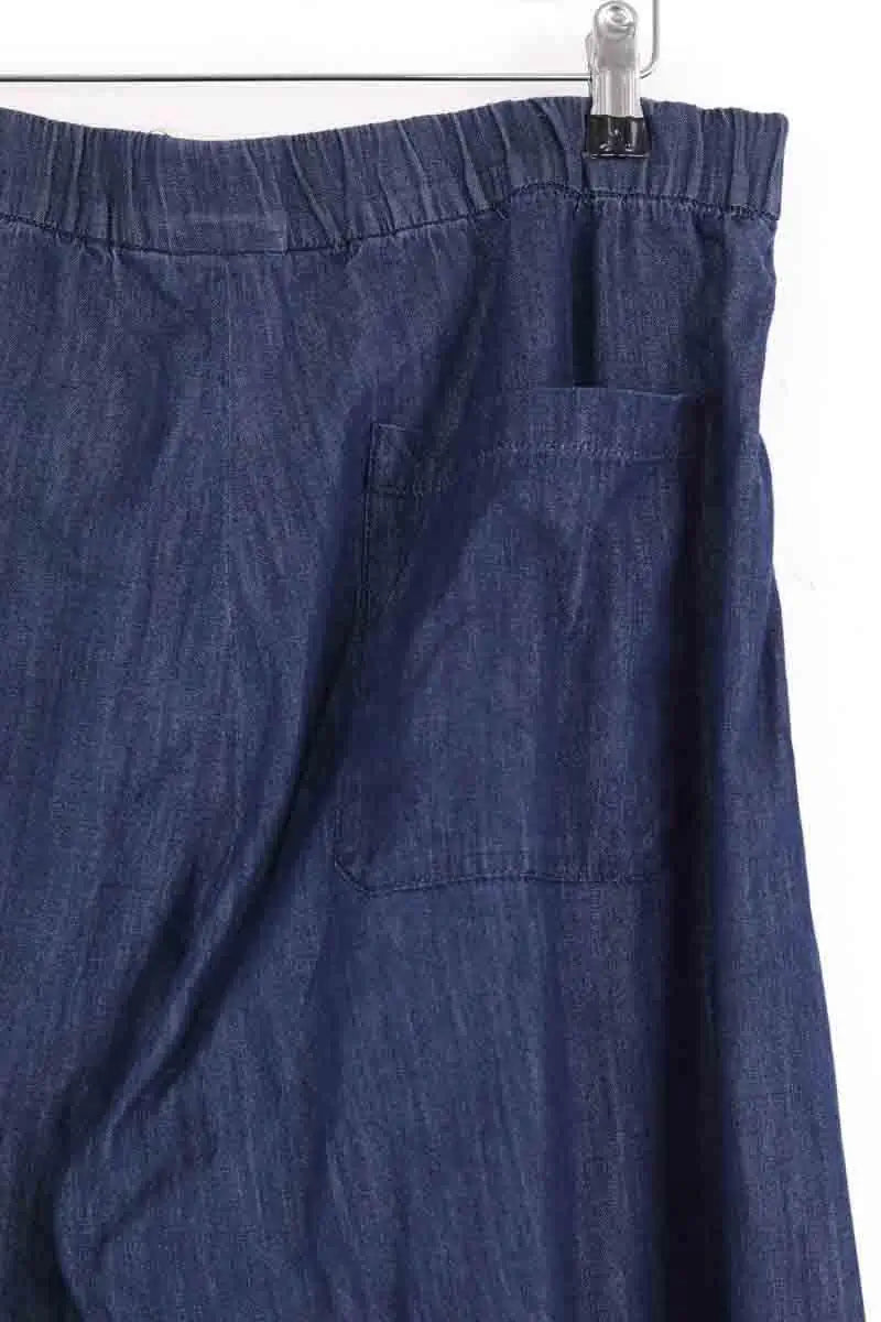 Pantalon large Max Mara Bleu en Coton