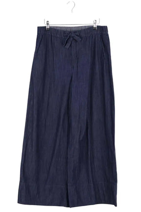 Pantalon large Max Mara Bleu en Coton, taille L - Seconde Main
