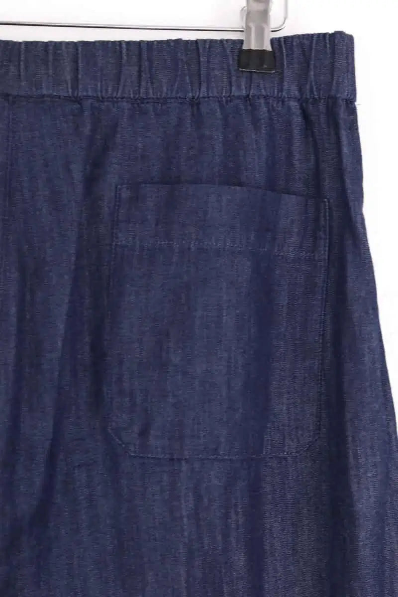 Pantalon large Max Mara Bleu en Coton