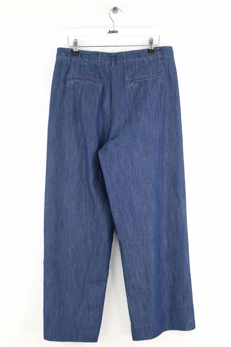Pantalon large Max Mara Bleu en Coton