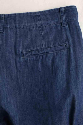 Pantalon large Max Mara Bleu en Coton