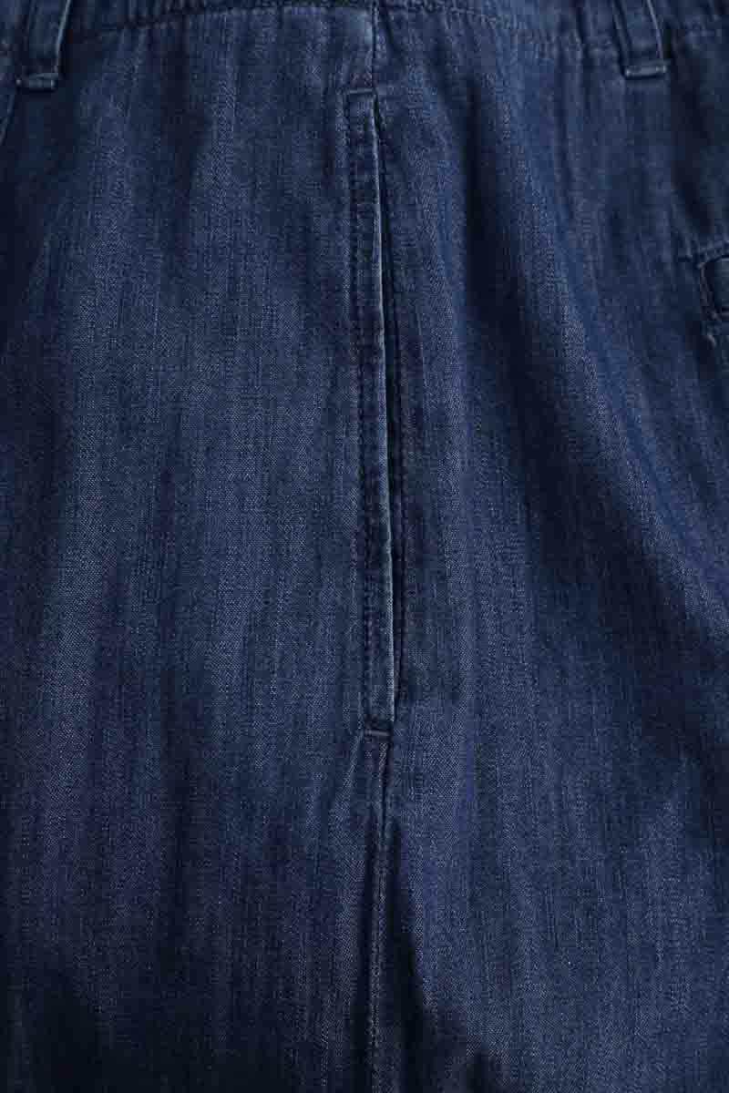 Pantalon large Max Mara Bleu en Coton