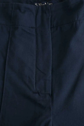 Pantalon large Max Mara Bleu en Coton