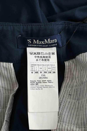 Pantalon large Max Mara Bleu en Coton