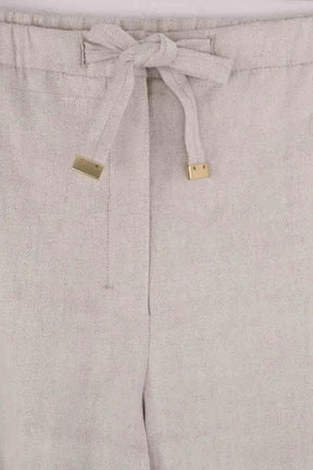 Pantalon large Max Mara Ecru en Laine