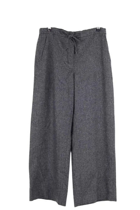Pantalon large Max Mara Gris en Laine, taille XXL - Seconde Main