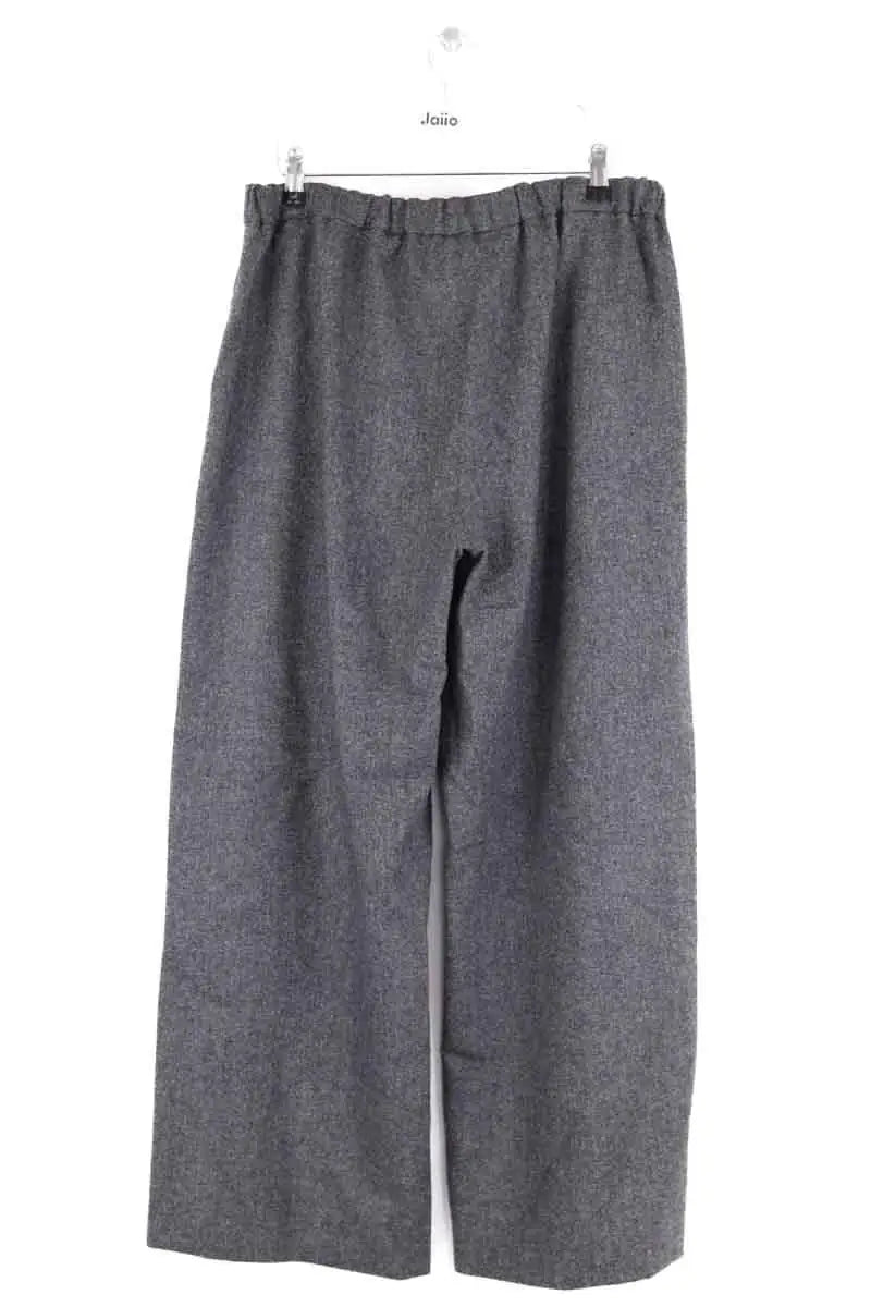 Pantalon large Max Mara Gris en Laine