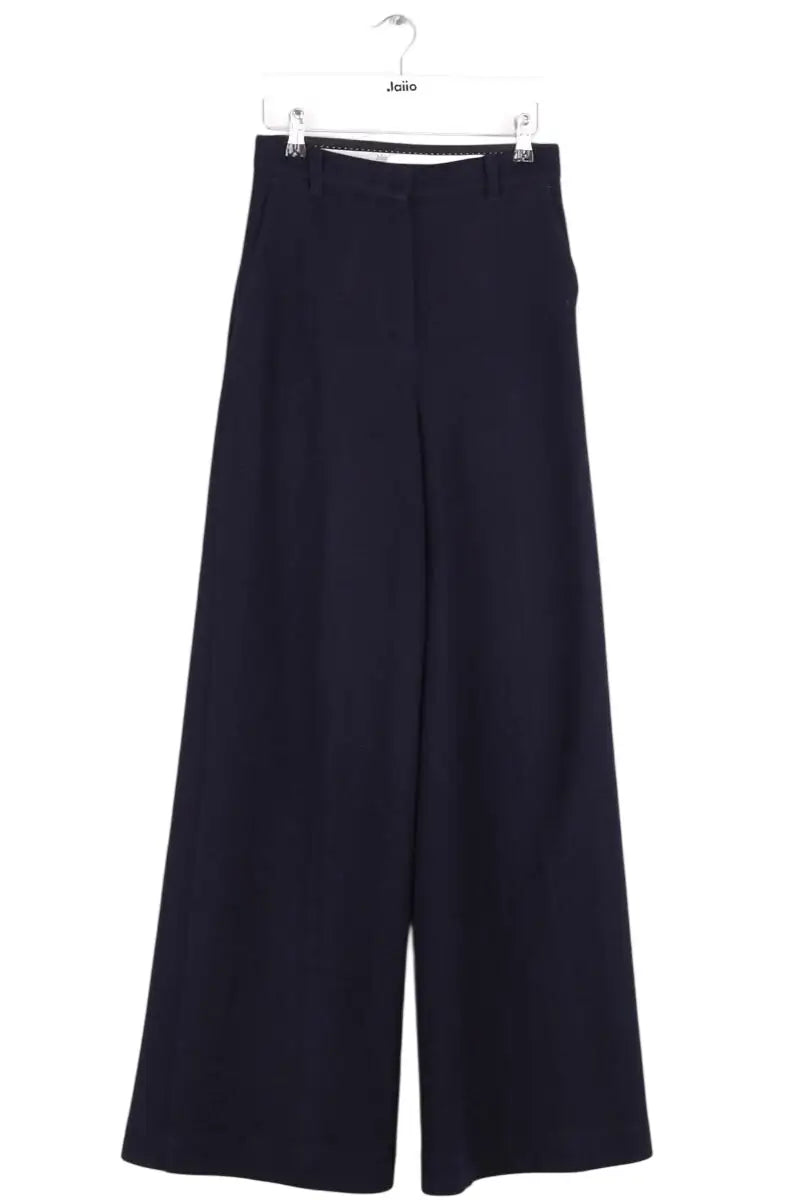 Pantalon large Max Mara Marine en Laine, taille M - Seconde Main