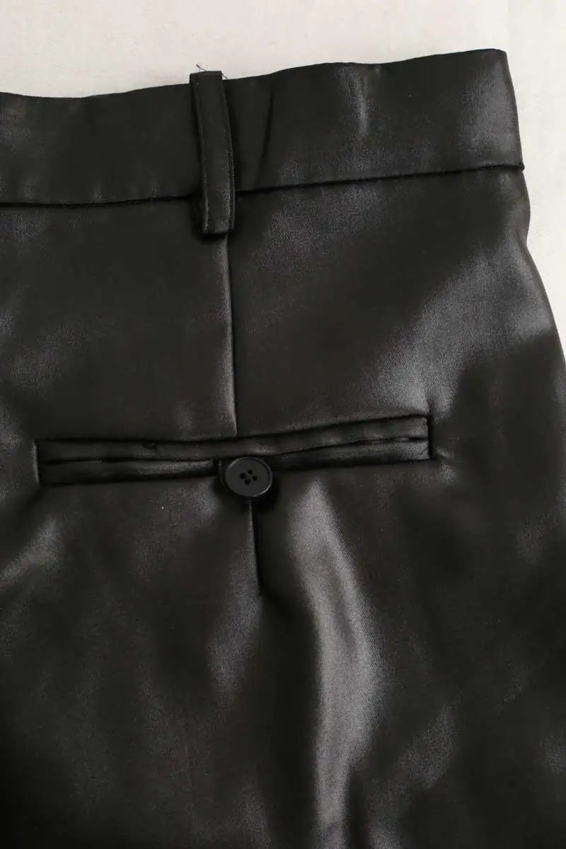 Pantalon large Mes Demoiselles Noir en Polyester
