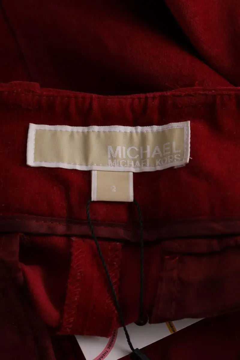Pantalon large Michael Kors Bordeaux en Synthétique