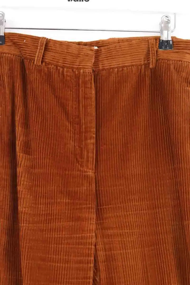 Pantalon large Mister K Camel en Coton