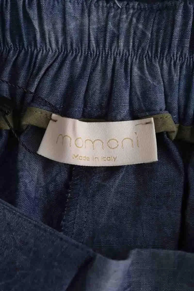 Pantalon large Momoni Bleu en Coton