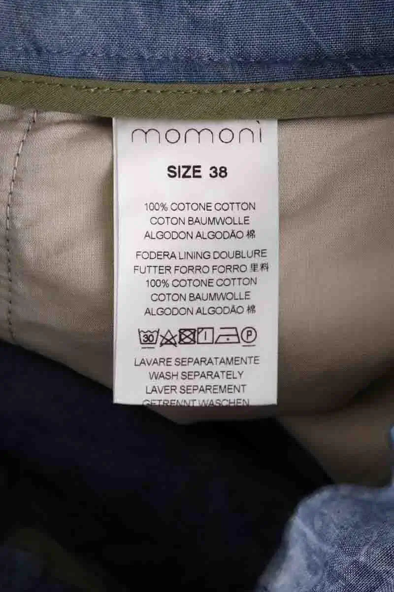 Pantalon large Momoni Bleu en Coton