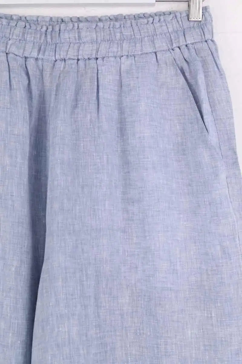 Pantalon large Momoni Bleu en Lin