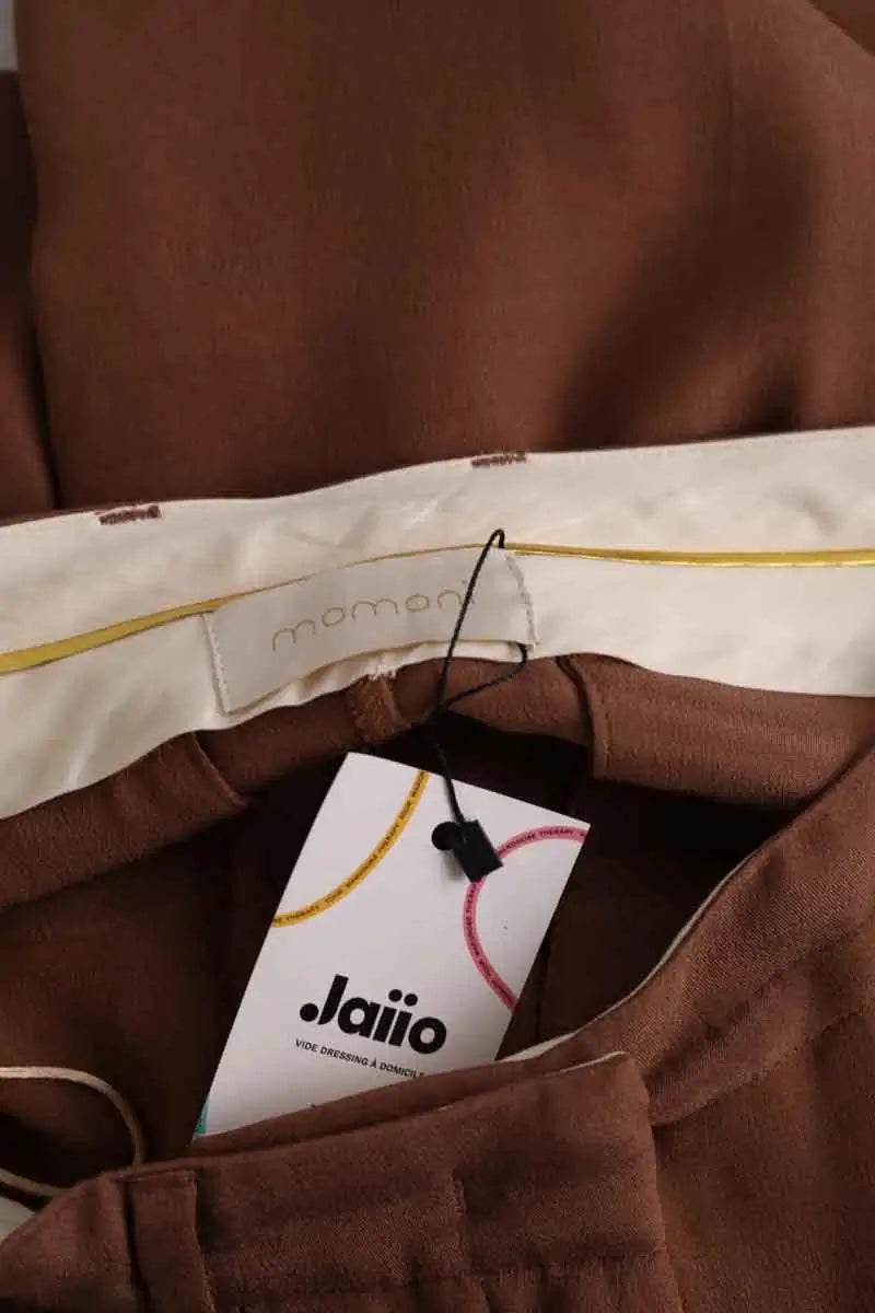 Pantalon large Momoni Marron en Synthétique