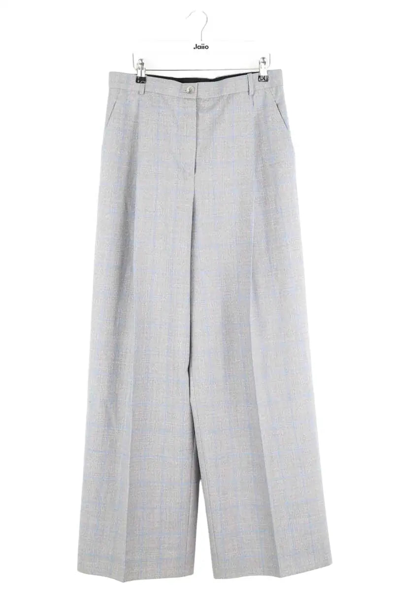 Pantalon large Nina Ricci Gris en Laine, taille L - Seconde Main