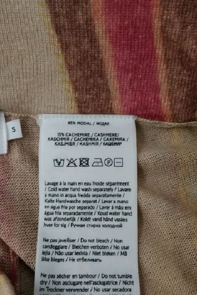 Pantalon large Notshy Beige en Cachemire