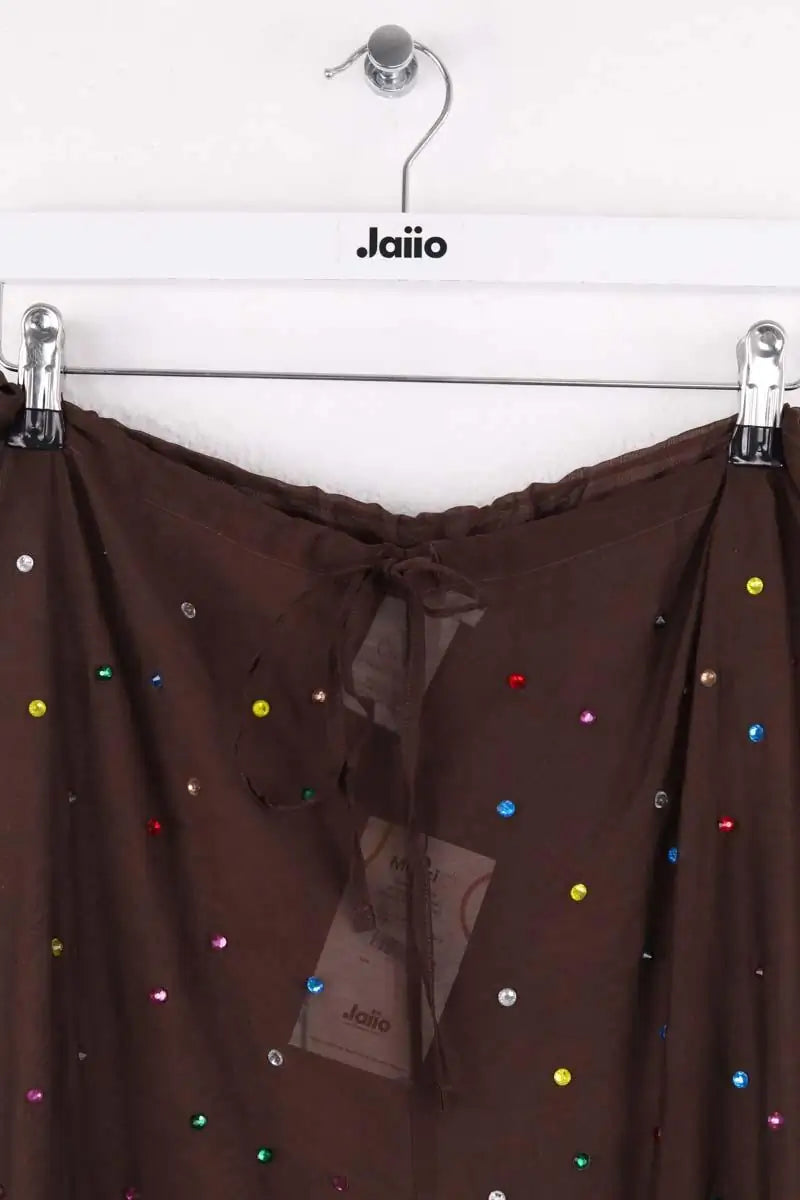 Pantalon large Oséree Gem pants Marron en Coton