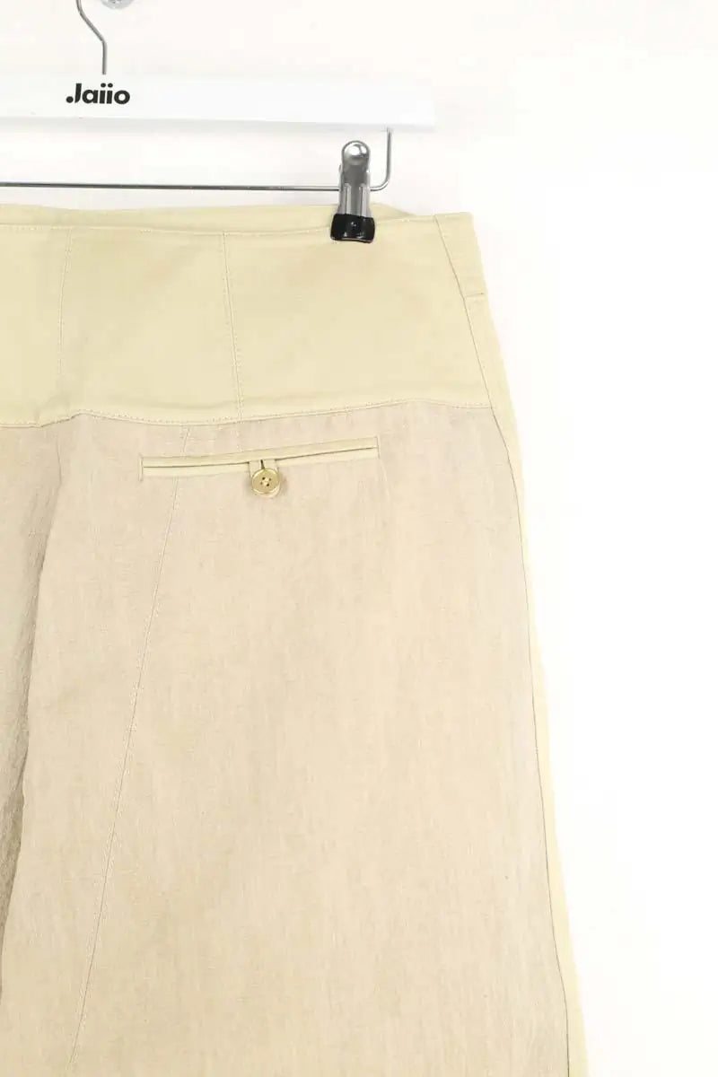 Pantalon large Paco Rabanne Beige en Coton