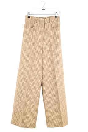 Pantalon large Paul & Joe Smadras Beige en Laine, taille XS - Seconde Main